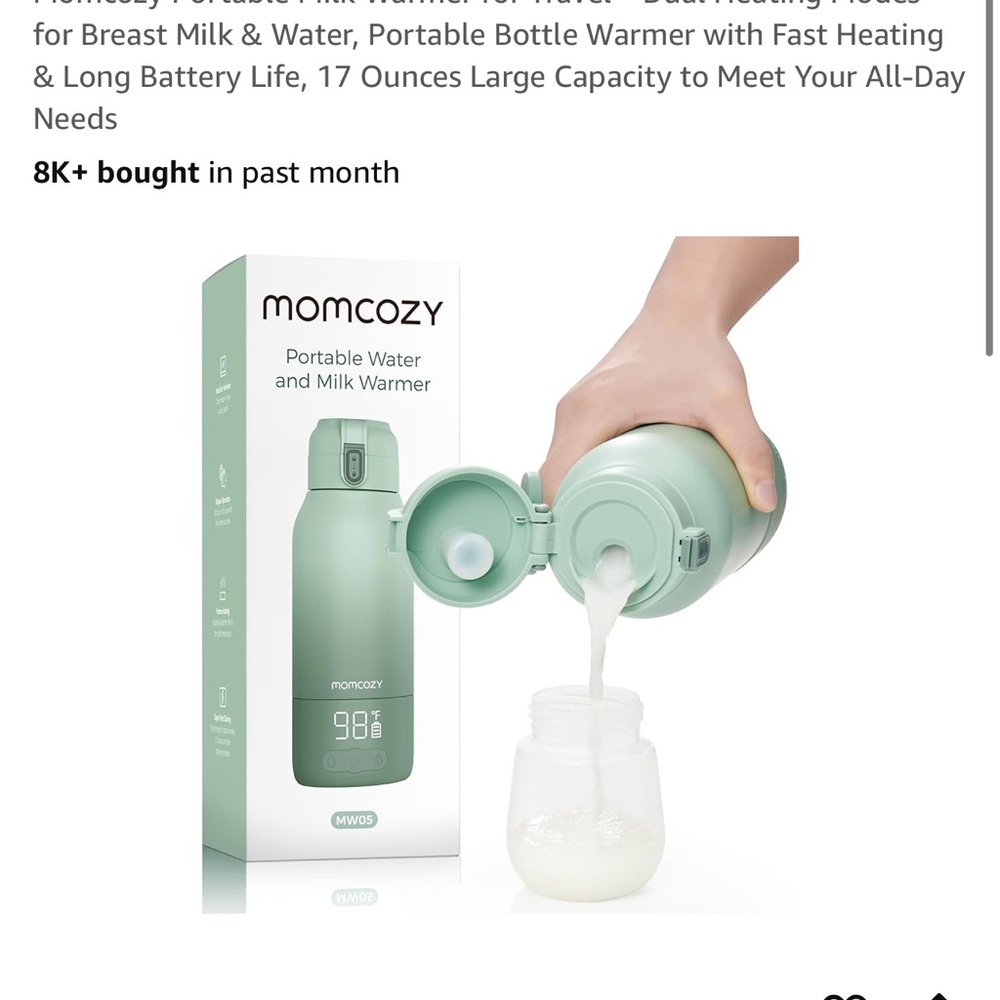 Momcozy Portable Water and Milk Warmer - Green